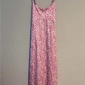 Pink Floral Maxi Dress